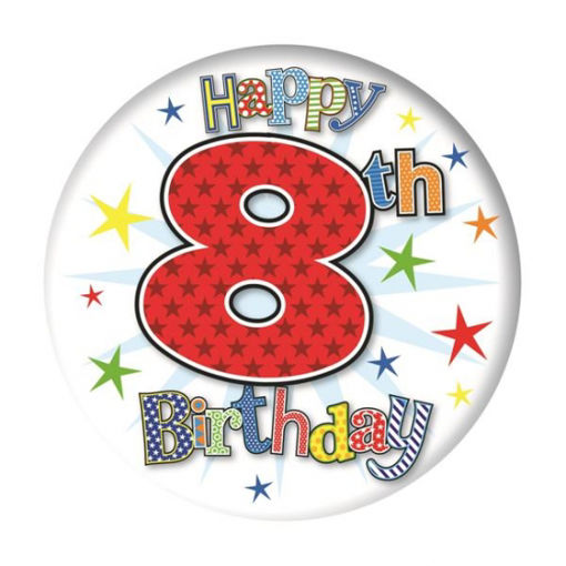 Picture of HAPPY 8TH BIRTHDAY BADGE
